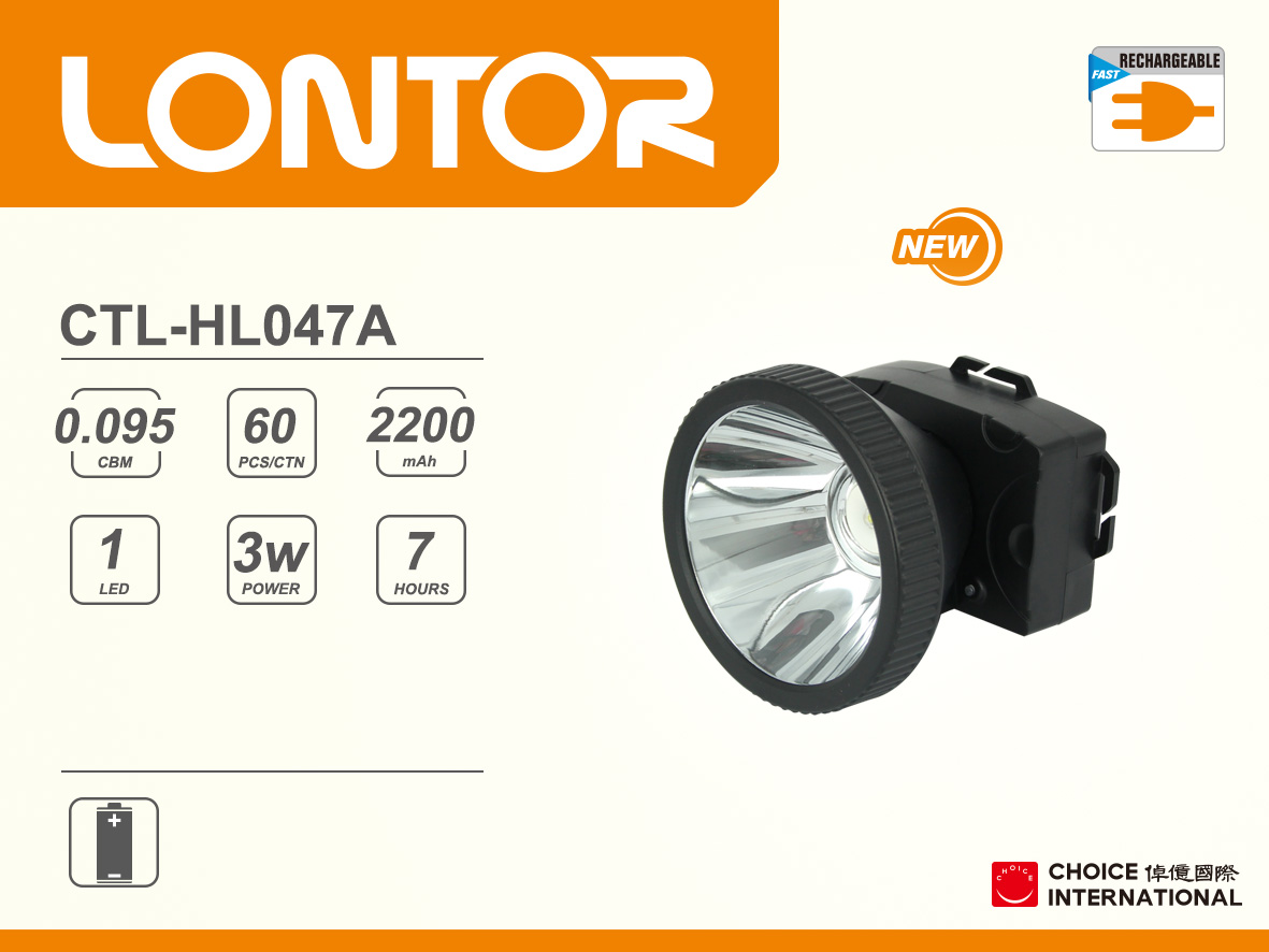 Rechargeable Head Light CTL-HL047A