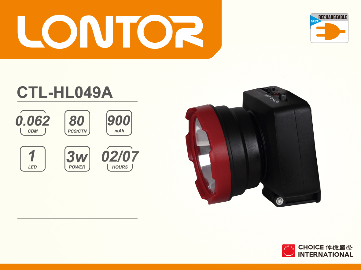 Rechargeable Head Light CTL-HL049A
