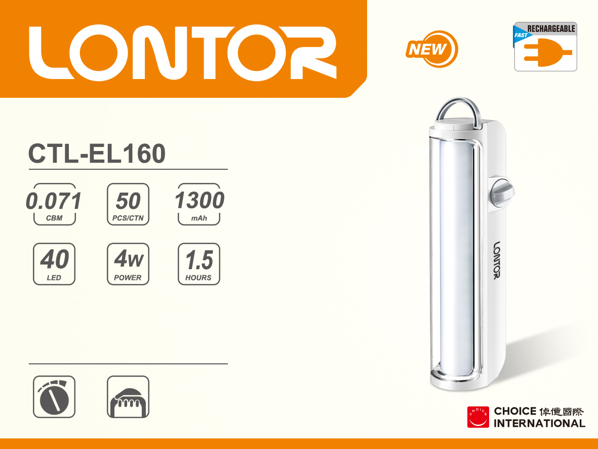 Rechargeable Emergency Light CTL-EL160